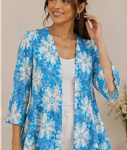 Cerulean Bloom Tiered Shrug